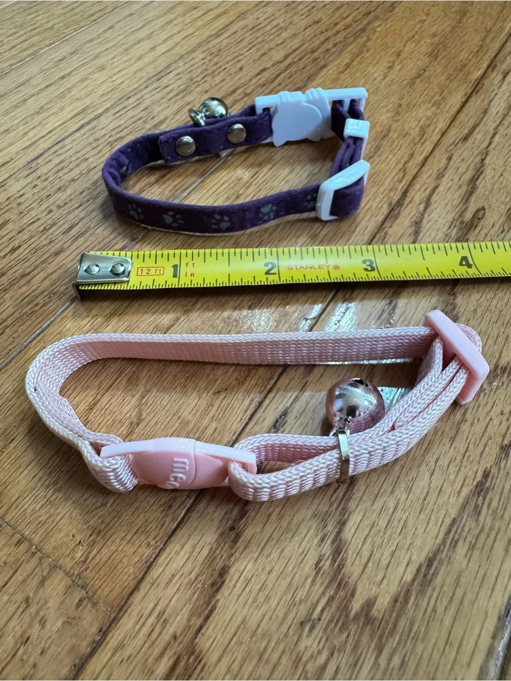 Adjustable Breakfree Cat Bell Collar Lot of 4 - Purple, Pink, Green, Orange